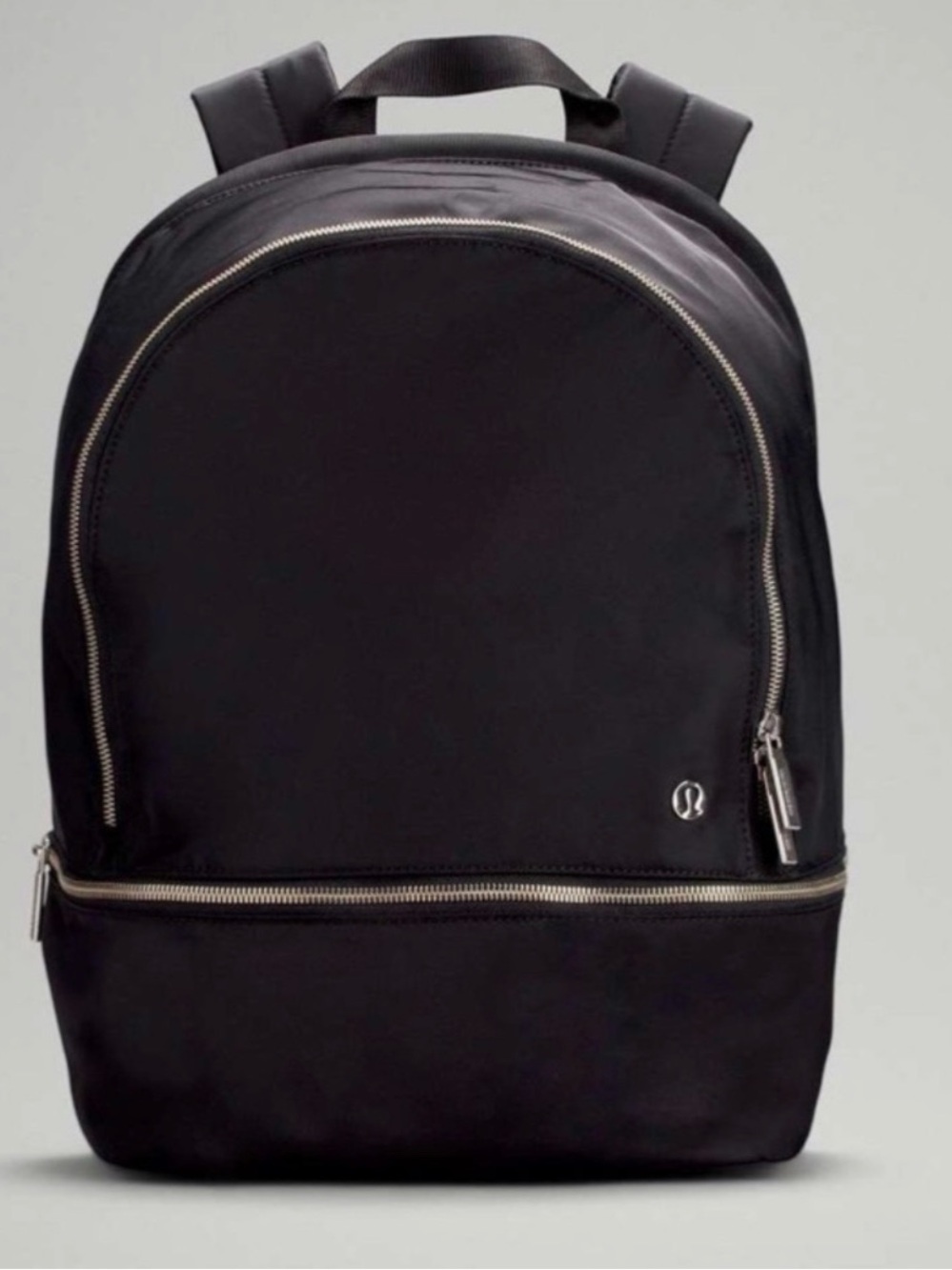 lululemon athletica Black Nylon Zip-Front Backpack